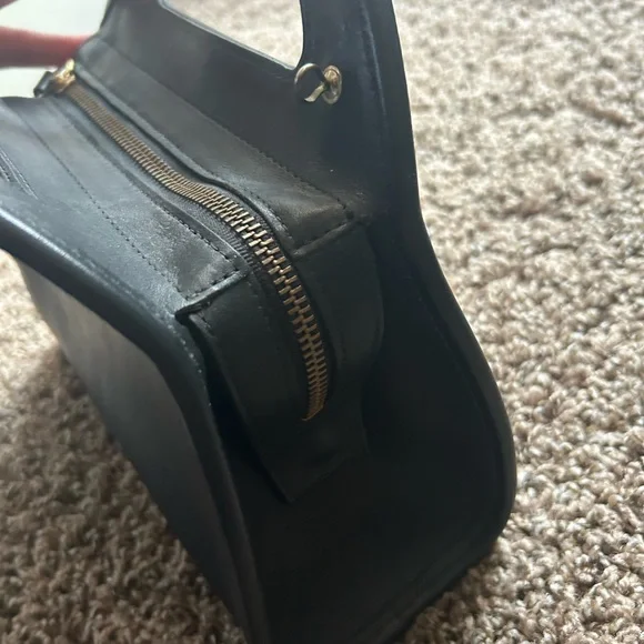 Vintage 90s Coach Black Leather Carousel Bag Handbag RARE *No strap* - Picture 8 of 16